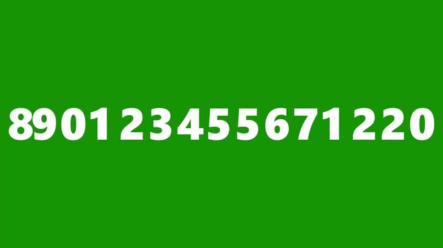 Random Number Counter Animation Motion Graphics | Digital Counting Green Screen Overlay