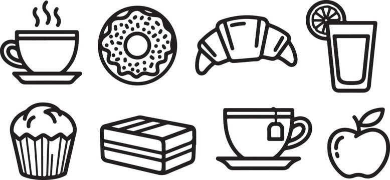 Black and white vector icons collection of money and finance items Vector
