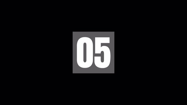 10 to 1 second countdown timer animation on a transparent background, Ten second countdown timer animation from 10 seconds to 0 seconds, Digital circular animation from 10 to 0 seconds 