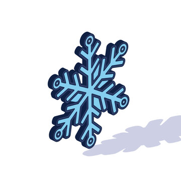 Snowflake Ice Crystal Winter Weather Symbol.