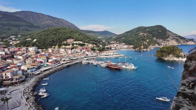 Amazing Summer view of Town of Parga, Epirus, Greece
