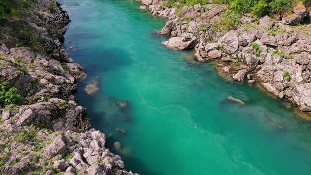 Moracha River Canyon with Turquoise Water in Podgorica, Montenegro vers-4