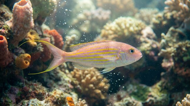 Golden threadfin bream underwater