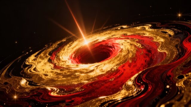 Cosmic black hole with swirling accretion disk