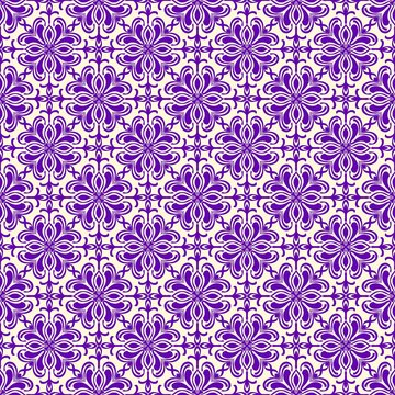 purple seamless floral pattern