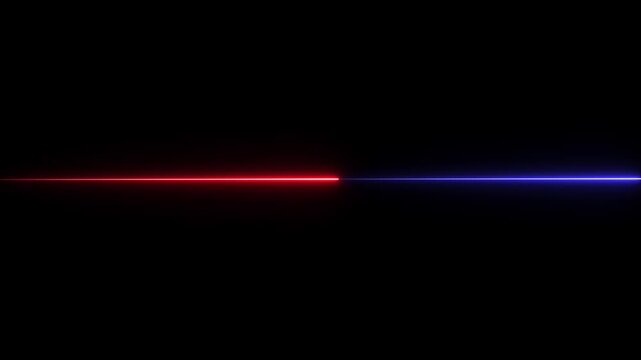Glowing neon line light Black Background 4k video animation, rainbow color laser lines background .