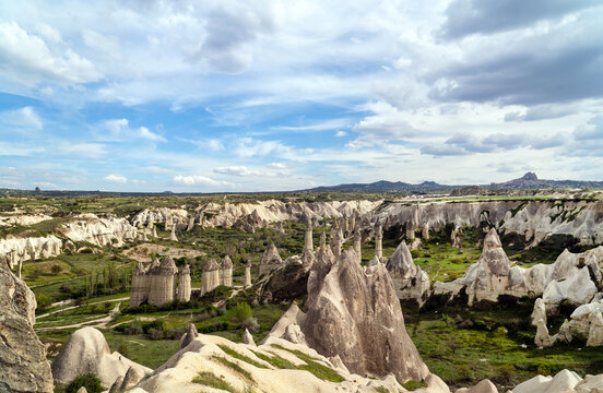 Cappadocia landscape in  in Central Anatolia, Turkey