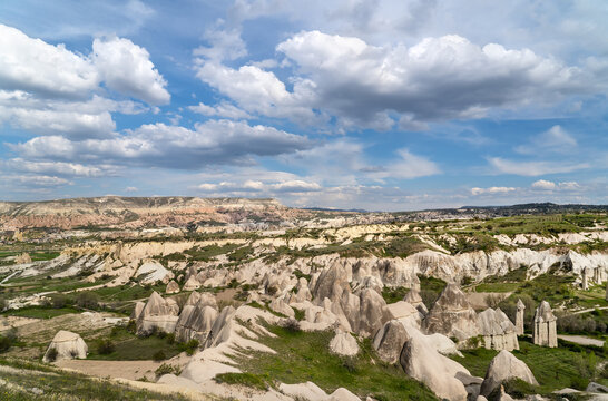 Cappadocia landscape in  in Central Anatolia, Turkey