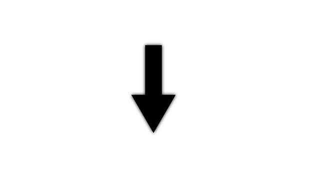 Glowing black arrow animation with dark neon style for overlays, transitions, interface visuals, cinematic motion graphics, and professional video editing projects. alpha channel