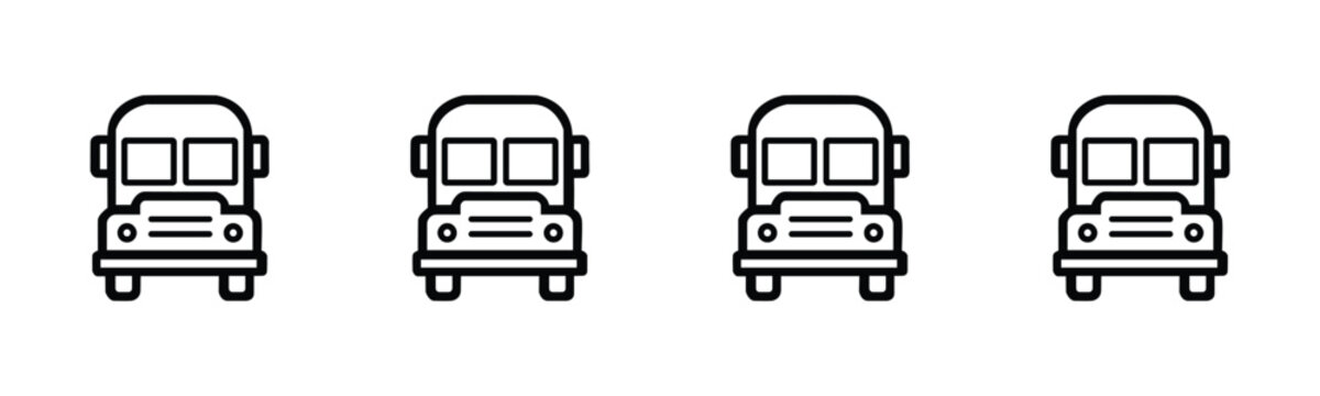 icon bus school transportation library