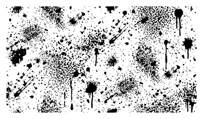 Spray paint texture with ink splatters and drips in urban street art style © Wuszu