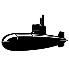 Submarine silhouette vector design © Breck