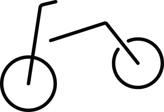 Black bicycle outline design element