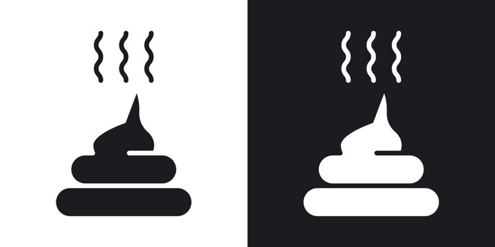 Dung icon. Pile of dung vector icons