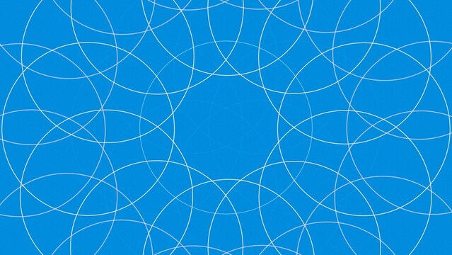 Blue background with white overlapping circles pattern design element