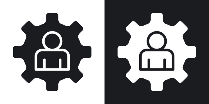 Expert icons in solid black and white collection