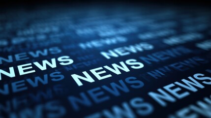 Abstract news background with floating text