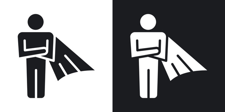 Hero icons in solid black and white collection