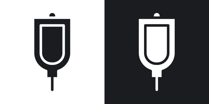IV icons in solid black and white collection
