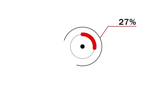 loading icon animation 30% circle. 30% percent circle round donut chart infographic .Infographic Element with Alpha Channel 4k video royalty free graphic animation