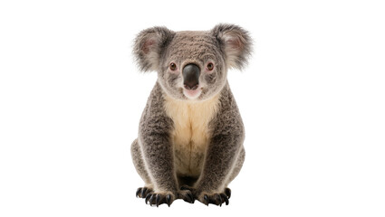 Cute koala bear sitting, isolated on transparent background © Maria
