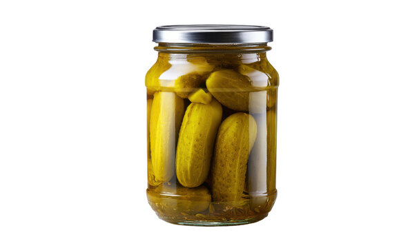 Glass Jar Filled With Pickled Baby Corn In Yellow Brine Against Black Background babycorn, Isolated, Png Transparent Background