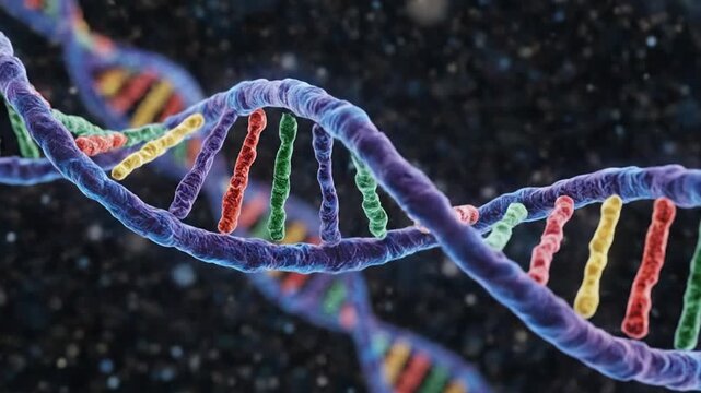 Abstract dna strand illustration scientific and medical concept