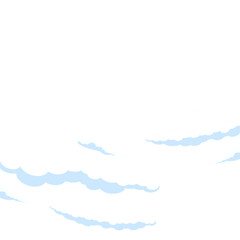 Obraz premium Curved Clouds Vector