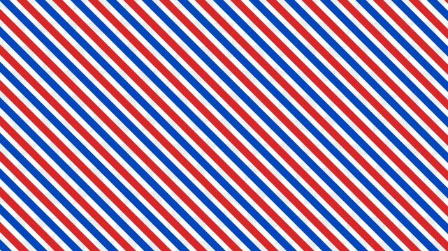 Dynamic Red White Blue Stripes Abstract Background Loop.