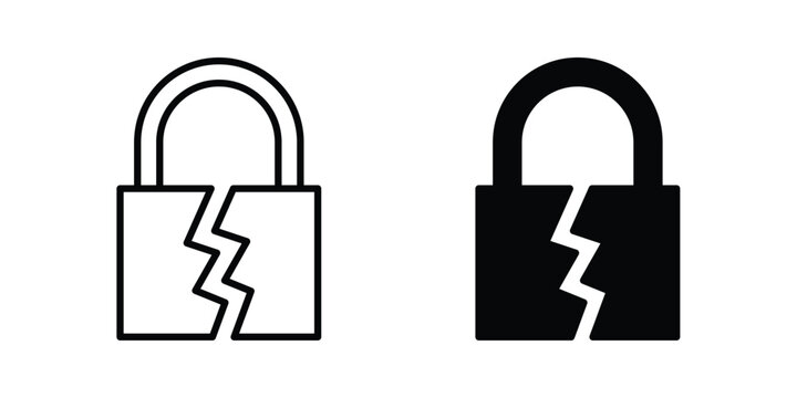 Broken lock icon