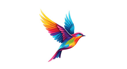 Fototapeta premium Vibrant multicolored abstract feather rainbow