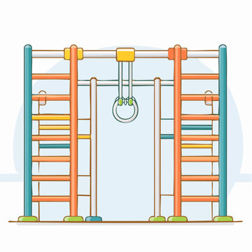 Outdoor Fitness Equipment with Rings and Ladders