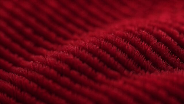 uniformly. Extreme close-up of countless deep crimson velvet filaments densely arranged, minimalist composition. wildlife magazines.
