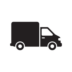 Fototapeta premium Delivery Truck Silhouette Vector Illustration for Logistics and Transportation