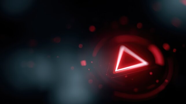 Critical security alert concept with abstract danger symbols and system interface shapes, no readable text