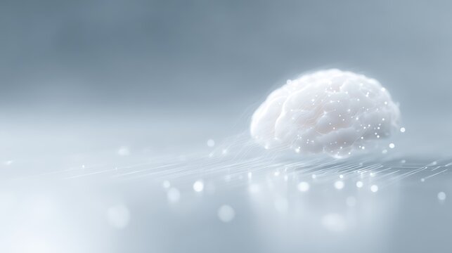 digital brain transforming from organic biological texture to artificial intelligence circuitry, evolution of ai concept