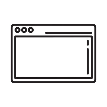 Line Art of Simple Web Browser Window