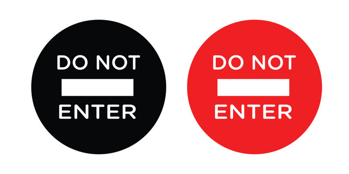Do not enter sign