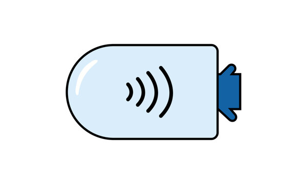 Contactless Payment NFC Icon for Digital Banking and Mobile Transactions