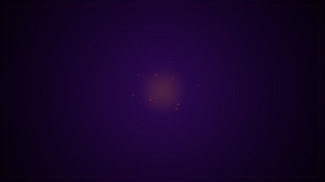 Mystical deep purple backdrop with a central radiant pastel light source, scattering shimmering luminous dust particles for an abstract, tranquil design