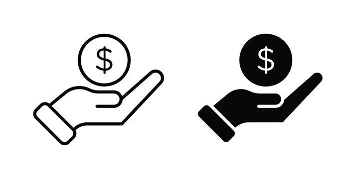 Hand holding money icon