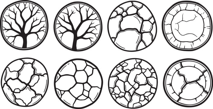 Brain diagram outline black and white vector illustration Vector