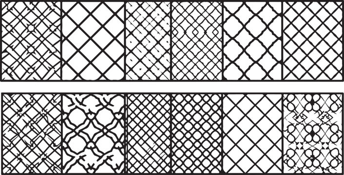 Black and white seamless geometric diamond pattern vector background Vector