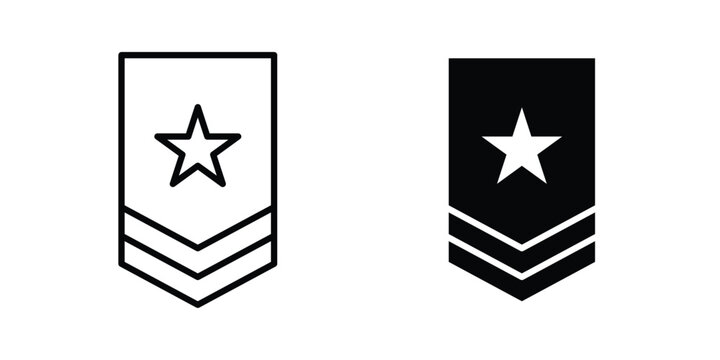 Military rank badge icon