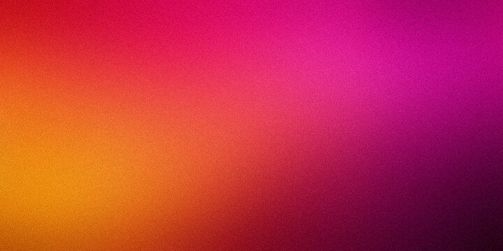 Vibrant orange pink and purple gradient with grainy texture creates soft glowing transition for modern digital art concept.
