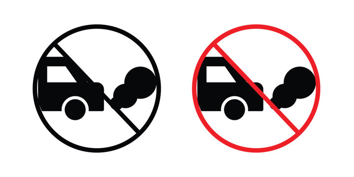 No exhaust gases sign