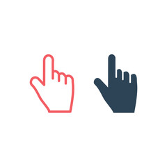 Fototapeta premium Finger icons set flat vector template design trendy