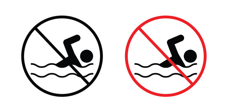 No swimming sign
