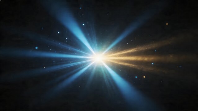 Starry light burst in space
