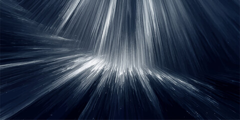 An abstract blue digital background features a futuristic pattern of glowing light rays and motion energy textures reminiscent of space and the deep sea © LumenCraft